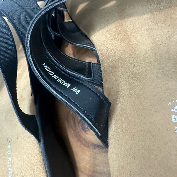 St. John's Bay Sz 9 W Black Slide Synthetic Women Sandals - Picture 4 of 6